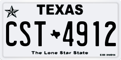 TX license plate CST4912