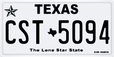 TX license plate CST5094