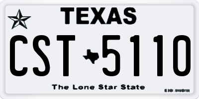TX license plate CST5110
