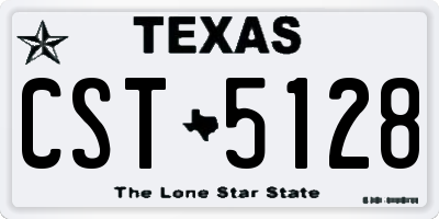 TX license plate CST5128