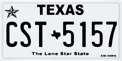 TX license plate CST5157