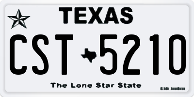 TX license plate CST5210