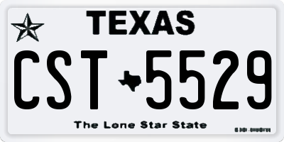 TX license plate CST5529