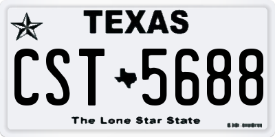 TX license plate CST5688