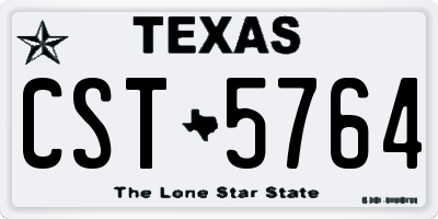 TX license plate CST5764