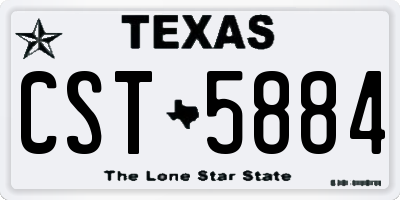 TX license plate CST5884