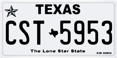 TX license plate CST5953
