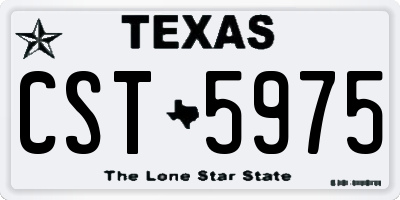 TX license plate CST5975
