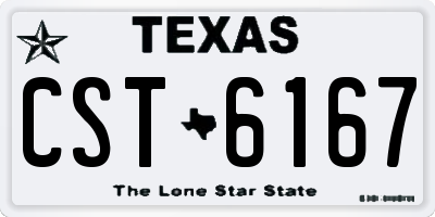 TX license plate CST6167