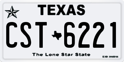 TX license plate CST6221