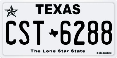 TX license plate CST6288