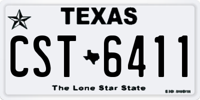 TX license plate CST6411