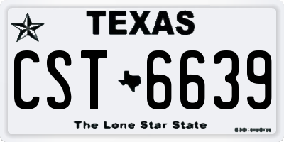 TX license plate CST6639