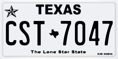 TX license plate CST7047