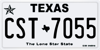 TX license plate CST7055