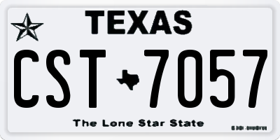 TX license plate CST7057