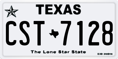 TX license plate CST7128