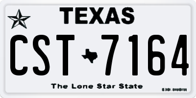 TX license plate CST7164