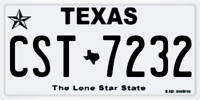 TX license plate CST7232