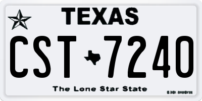 TX license plate CST7240