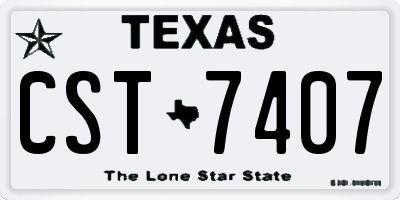 TX license plate CST7407