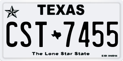 TX license plate CST7455
