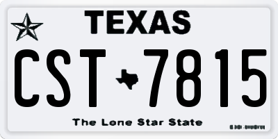 TX license plate CST7815