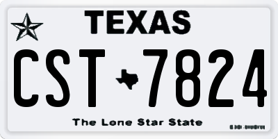 TX license plate CST7824