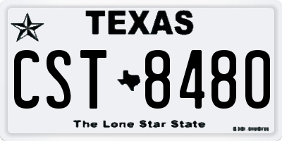 TX license plate CST8480