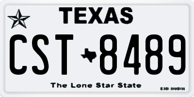 TX license plate CST8489