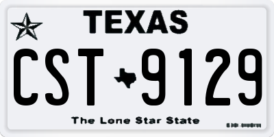 TX license plate CST9129