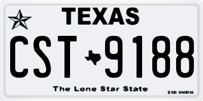 TX license plate CST9188