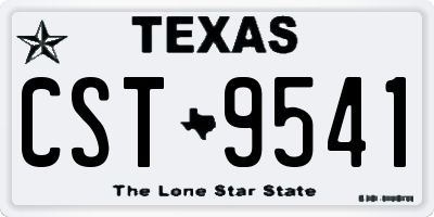 TX license plate CST9541