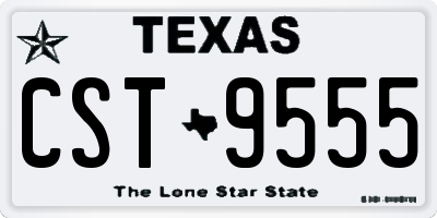 TX license plate CST9555