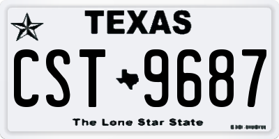 TX license plate CST9687