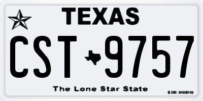TX license plate CST9757