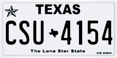 TX license plate CSU4154