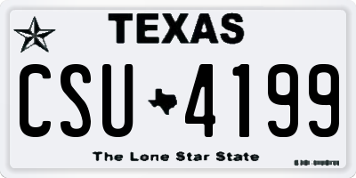 TX license plate CSU4199