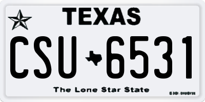 TX license plate CSU6531