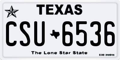 TX license plate CSU6536
