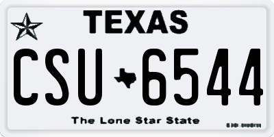 TX license plate CSU6544