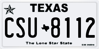 TX license plate CSU8112