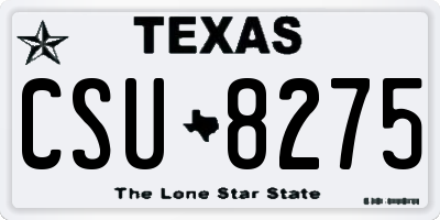 TX license plate CSU8275