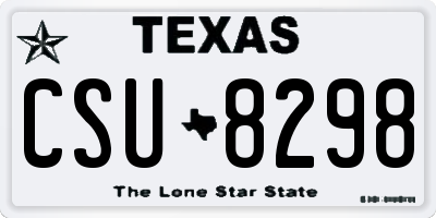 TX license plate CSU8298