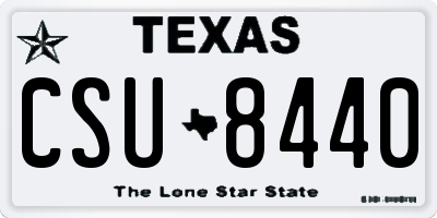 TX license plate CSU8440