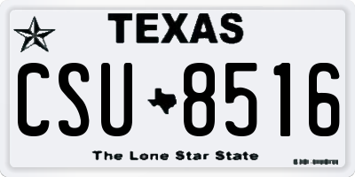 TX license plate CSU8516