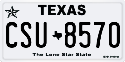 TX license plate CSU8570