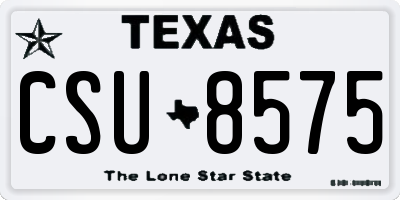 TX license plate CSU8575