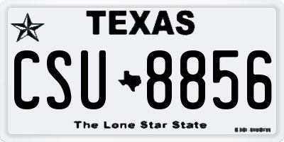 TX license plate CSU8856