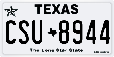 TX license plate CSU8944